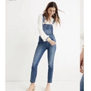 Madewell Overalls Womens Size M Blue Denim Jansing Wash Skinny Leg Stretch K9153